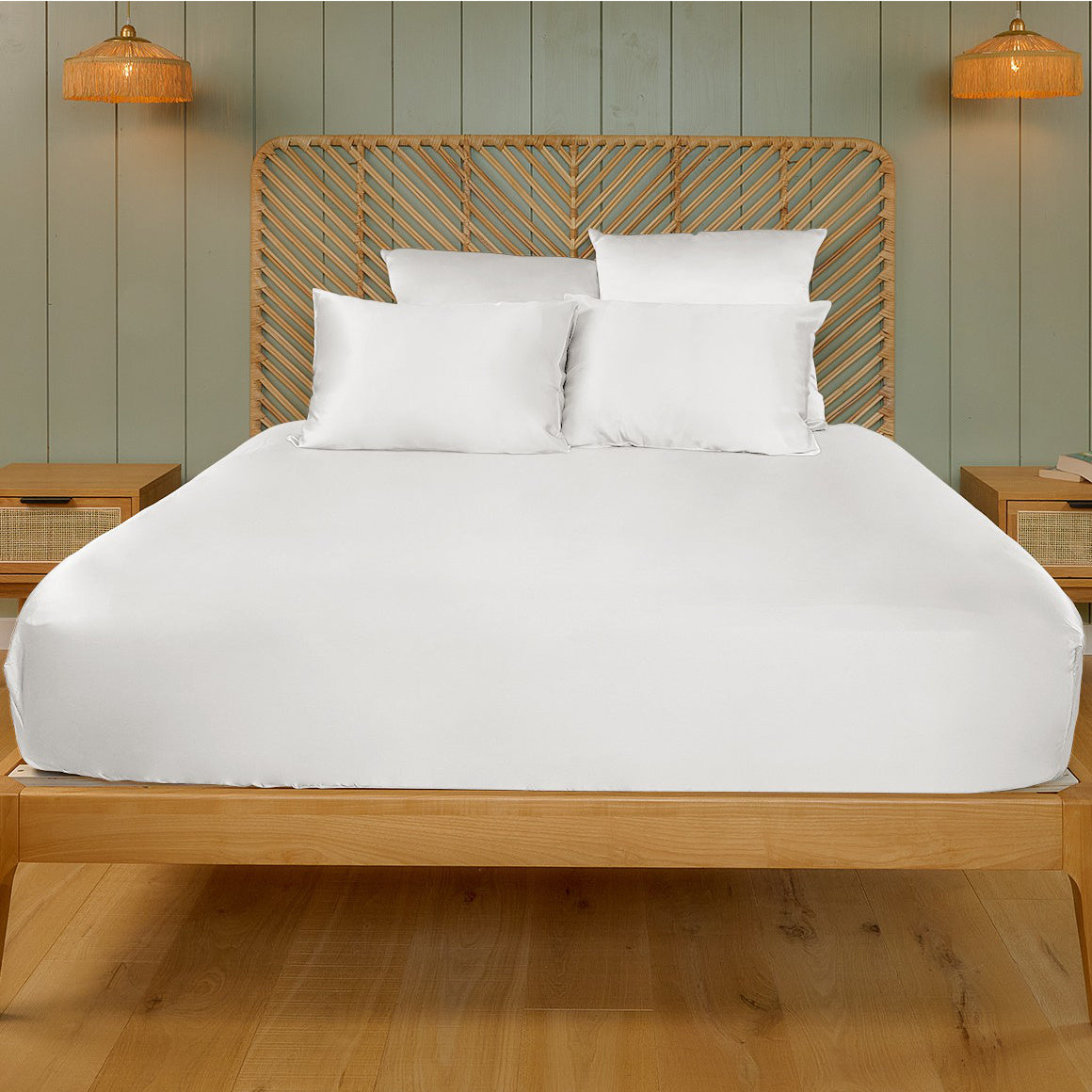 Drap housse en soie